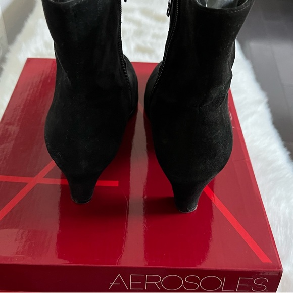 Aerosoles Black Suede Red Light Ankle booties - Picture 7 of 12